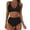 Black, variant on Swimming Suits For Women Women's Leafy Wrap Tie Bikini Set Halter Back Bow Low Waisted Bathing Suit,Yellow M