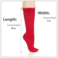 thumbnail image 5 of Basico Lightweight Slouchy socks for women | Red Slouch Socks for Girls | Scrunch Socks | (3PK, Shoe Size 5-9 1/2), 5 of 6