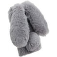 thumbnail image 4 of Rabbit Case for Samsung Galaxy S10, Cute 3D Bunny Ears Soft Furry Hairball Fuzzy Winter Warm Faux Fur Plush Fluffy Flexible TPU Bumper Protective Skin Cover for Women Girls - Gray, 4 of 8
