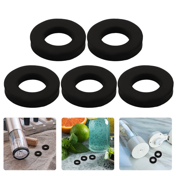 ADDHAT 5Pcs Rubber Sealing Gaskets for Soda Machine Parts 0.94X0.94X0.12In