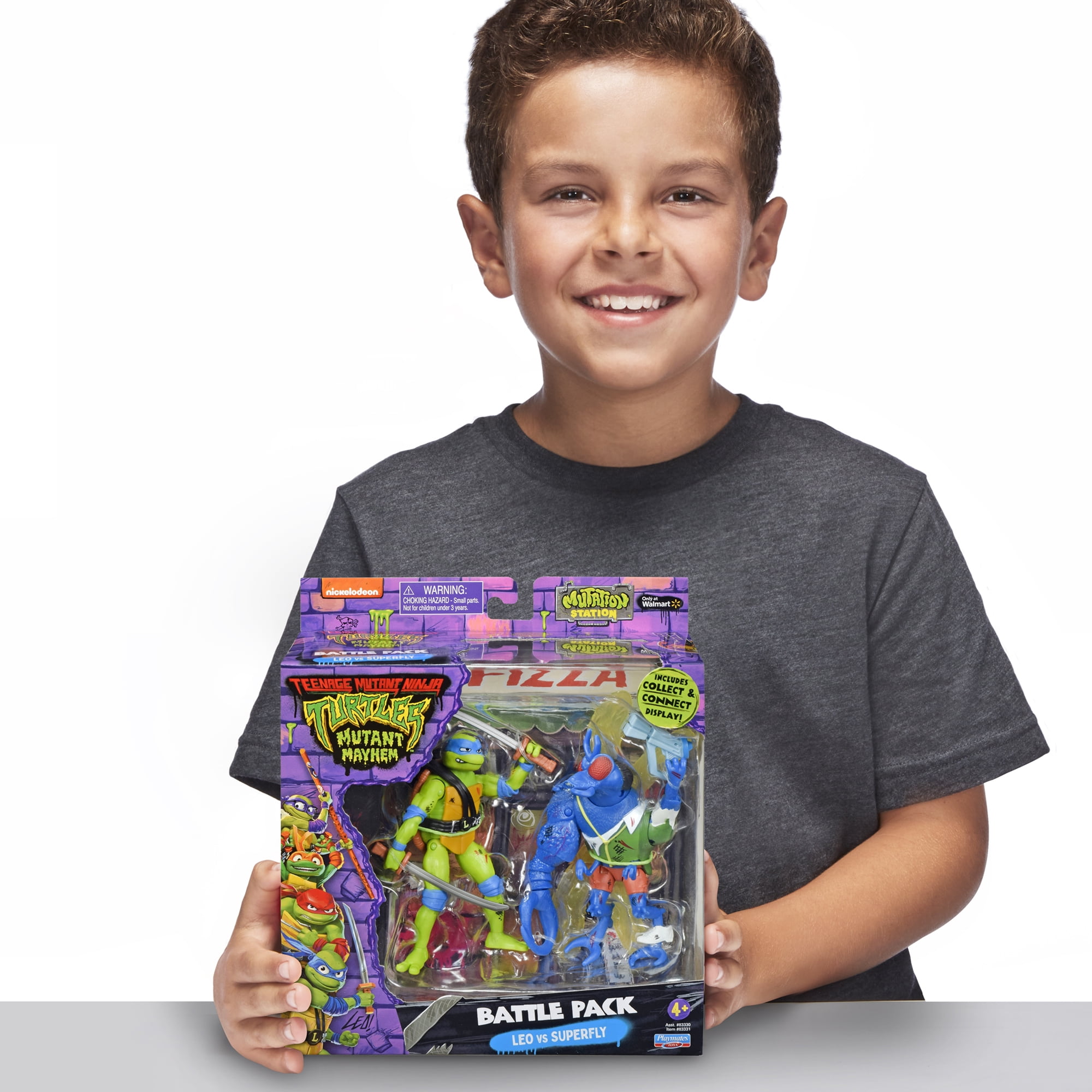 TMNT Mayhem Toys: Leonardo Vs Super Fly Action Figure 2-Pack