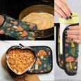 thumbnail image 5 of Yayeee Oven Mitts and Pot Holder Set of 2 Heat Resistant Kitchen Gloves Baking Hot Pad, Orange Mushroom, 5 of 5