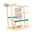 thumbnail image 2 of Parque de juegos de madera para pájaros, gimnasio de juegos para pájaros con comedero, soporte de juego para loros, juguetes para masticar para, 2 of 9