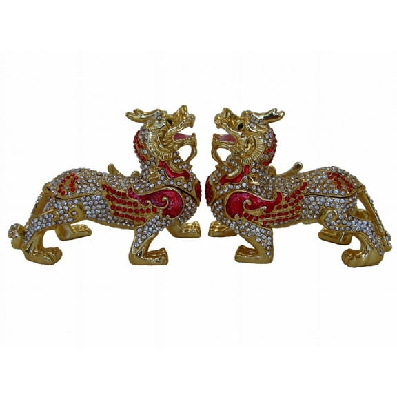 Pair of Bejeweled Pi Yao