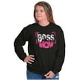 thumbnail image 4 of Boss Mom Funny Cute Mothers Day Women Plus Size Crewneck Sweatshirt Brisco Brands 2X, 4 of 5