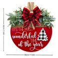 thumbnail image 3 of OVINYER 1 PC Ristmas Door Hanger Welcome To Christmas Wreath Christmas Wreath Hanging Sign Front Door Decor Wreath Door Hanger Sign Wood Decor Holiday Christmas Decor Wreath, 3 of 6