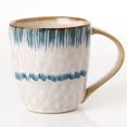 thumbnail image 6 of Elegant and Modern Stoneware Scroll Dinnerware Set for Hosting Parties and Events - Blue Swirl, 16 Piece, 6 of 8