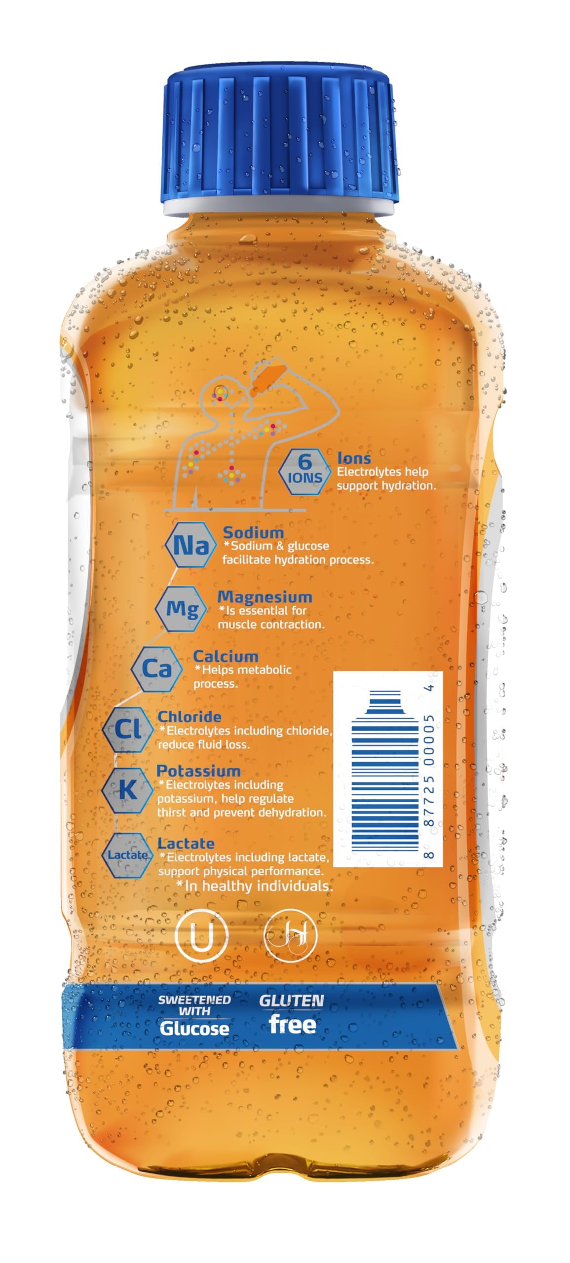 Electrolit, Electrolyte Beverage, Orange, 21 Fl Oz bottle (Pack of 12)
