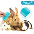 thumbnail image 4 of 3 Pieces Rabbit Grooming Comb Kit Short and Long Hair Removal Cat Massage Comb Rabbit Shell Comb Soft Deshedding Brush Cloud Grooming Comb Double-Side Pet Comb for Rabbit Hamster Bunny Guinea Pig, 4 of 7