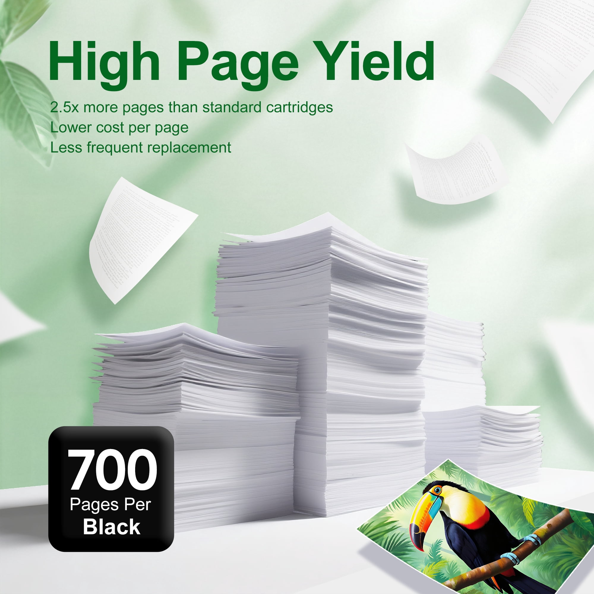 68XL Ink Cartridges 68e 68 HP Ink High Yield compatible with HP 68 ink cartridge, HP Ink 68, Compatible with HP Envy Ink Cartridge for 6152e 6155e 6552e 6555e 6558e Printers (2 Black)