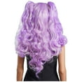 thumbnail image 4 of Eandarui Womens Anime Lolita Curly Multi-color Clip on Ponytails Costume Wig for Halloween Cosplay Lavender One Size, 4 of 7