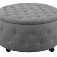thumbnail image 6 of AC Pacific Matt Round Storage Ottoman with Reversible Tray Top, Dark Grey, 6 of 6