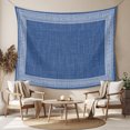 thumbnail image 2 of Dark Blue Retro Greek Key Tapestry for Bedroom Wall Hanging Tapestry, Geometric Greece Ancient Rustic Ceiling Backdrop Tapestries Poster Blanket Wall Decor for Teens Room Living Room Dorm 39" x 59", 2 of 8