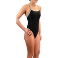 thumbnail image 2 of Adoretex Girl's/Women's Solid Pro One-Piece Athletic Sports Racing Swimsuit Swimwear (FN034)-Black Combo-26, 2 of 4