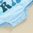 thumbnail image 6 of Bagilaanoe Newborn Easter Outfits Baby Girl Boy Rompers Letter Print Short Sleeve Bodysuits 3M 6M 12M 18M Infant Casual One Piece Short Jumpsuit, 6 of 7