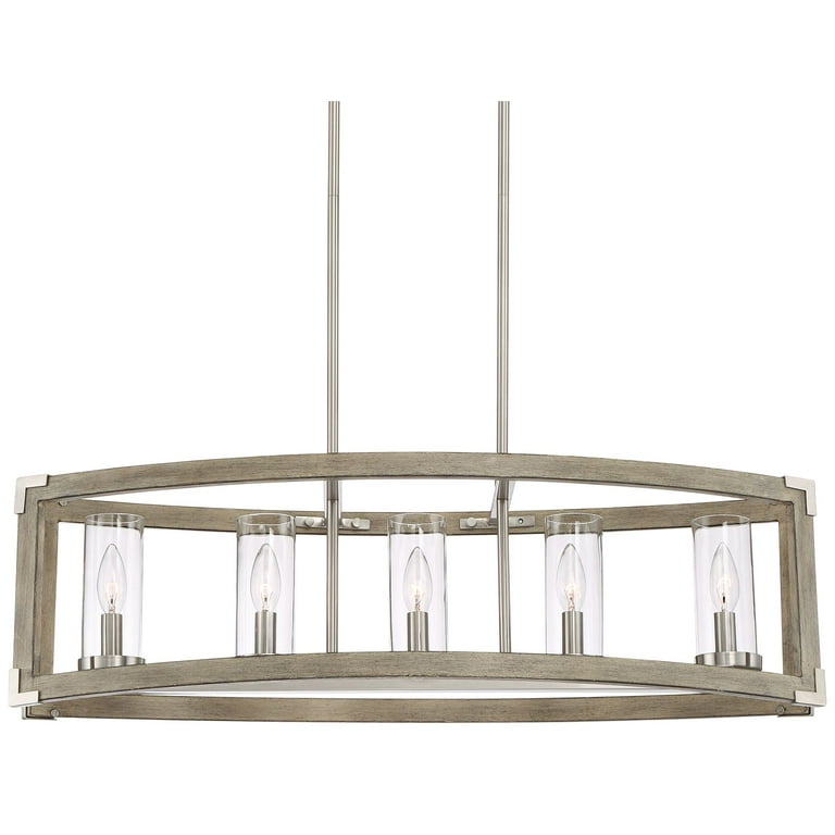 Brushed nickel and wood light fixtures deals