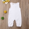 thumbnail image 4 of Seyurigaoka Baby Newborn Infant Romper Sleeveless Plain Jumpsuit Boys Girls Summer Outfits, 4 of 5
