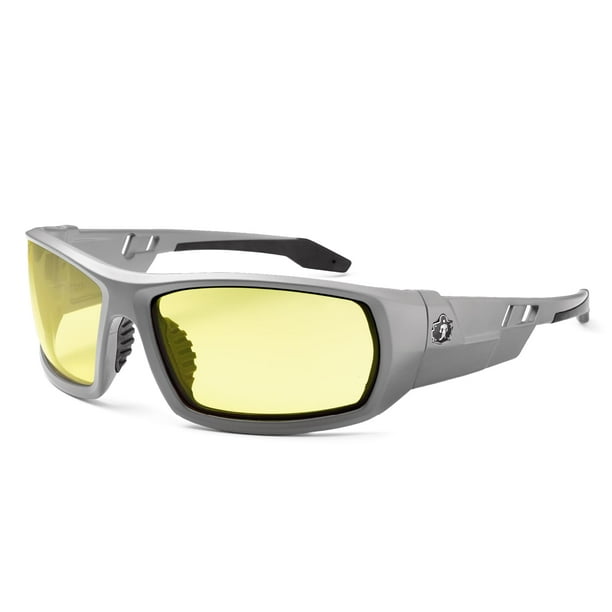 Gafas de Seguridad Ergodyne Skullerz Odin Lente Amarilla Marco Gris