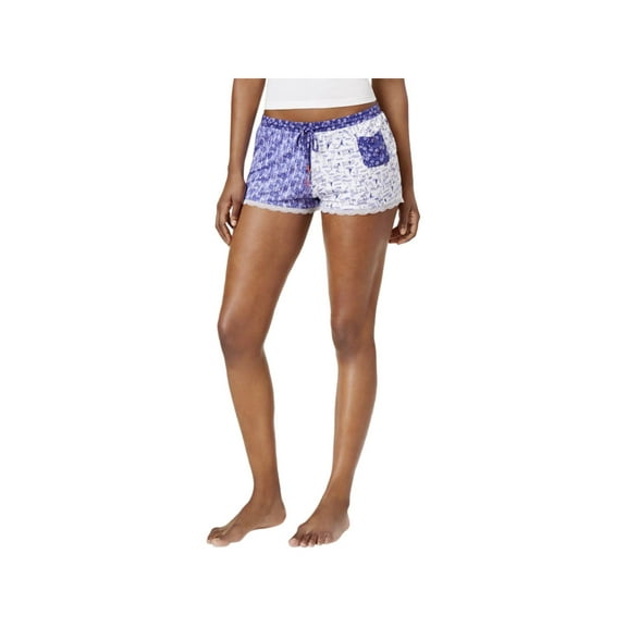 Layla Womens Printed Colorblock Pajama Shorts