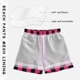 thumbnail image 5 of Pink and Black Stripe Swim Trunks Quick Dry Beach Pool Board Shorts Lightweight Stylish Print Sizes 2T to XL, 5 of 8