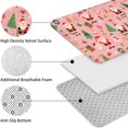 thumbnail image 5 of Pink Christmas Santa Pattern Bathroom Rugs Sets 3 Piece,Toilet Cover Set,Absorbent Non Slip Bathroom Mats Sets with U-Shaped Contour Rug Toilet Rug Set, 5 of 5