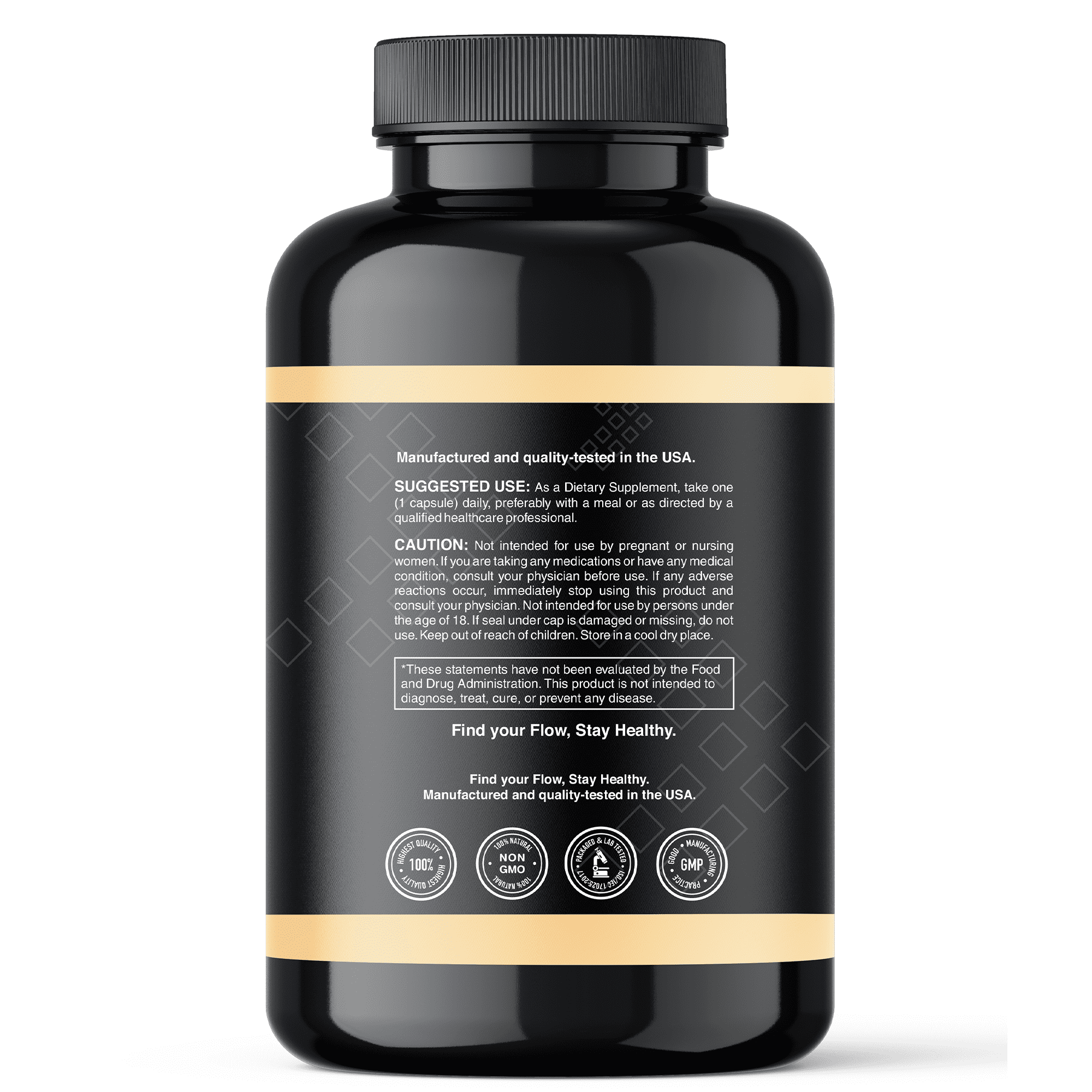 Gflow Vitamins L-Theanine 200 mg in vegetable capsules for relaxation and focus | Made in the USA