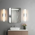 thumbnail image 5 of Lucere 25'' 24W Brushed Nickel Dimmable LED Vanity Mirror Light, 3000K Warm White Light, For Bathroom,Bedroom, Hallway, Home Office/Study, Kitchen, Living Room, 5 of 10