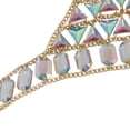 thumbnail image 4 of 1 pieza de de de imitación para el pecho, cadena para el dorado Hugo Sujetador con cadena de diamantes de imitación, 4 of 10
