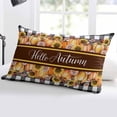 thumbnail image 5 of Orange Sunflower Pumpkins Throw Pillow Cover 12 x 20 Inch Decorative Pillow Cover Black Plaid Pastoral Botanical Lumbar Pillowcase Seasonal Rectangle Cushion Case for Couch Sofa Bed Living Room, 5 of 7