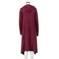 thumbnail image 3 of Hauaitttt Solid Irregular Long Size Tops Sleeve Women Sweatshirt Hood Plus Blouse Sweater Women's Blouse Loose Fit Womens Summer Shirts Loose Fit Turtleneck Women Petite Ladies Shirt Long Sleeve, 3 of 6
