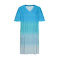 thumbnail image 3 of Plus Size Dresses for Women Summer Short Sleeve V Neck Versatile Style Dress Loose Casual Going Out Dress with Pockets, 3 of 4