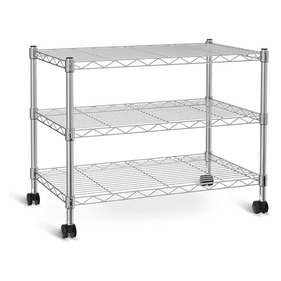 3-Tier Heavy Duty Storage Shelves 750Lb Capacity, 24.02" D x 13.78" W x 21.97" H Shelving Unit for Pantry, Garage, Laundry and Kitchen
