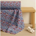 thumbnail image 4 of Soimoi Grey Cotton Voile Fabric Heart,Santa & Baubles Christmas Printed Fabric 1 Yard 56 Inch Wide, 4 of 7
