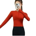thumbnail image 4 of Top de Yoga de manga larga con media cremallera, ropa deportiva de secado rápido, Top transpirable cálido de alta elasticidad para Fitness, otoño e invierno, 4 of 4