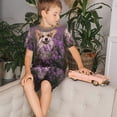 thumbnail image 5 of Yiaed Dog in Lavender Flowers for Kid's Short-Sleeved Pajamas Set, Summer Short Set for Children Round Neck Pjs Set 2pcs Toddler Clothes Fit for Boys & Girls -X-Large, 5 of 6