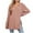 Watermelon Red, variant on XFLWAM Long Sleeve Shirts for Women Lightweight V Neck Tunic Tops Ribbed Knit Loose Fit Fall Sweatshirt Casual Side Slit Pullover Shirts S