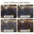 thumbnail image 7 of ODIKA 4'x6' Washable Area Rug Purple Gold Celestial Dreamscape Golden Accents Enchanting Night Sky Motif Stars for Dorm Room, Small Living Stain Resistant Low Profile, Easy Care, 7 of 7