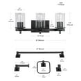 thumbnail image 2 of Globe Electric Dakota 5-Piece Matte Black All-In-One Bathroom Set, 51634, 2 of 3
