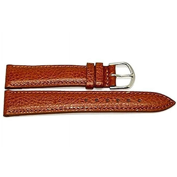 19MM BROWN STITCHED LEATHER WATCH BAND FITS SWISS ARMY