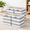 Gray/White-13"x15"x13", variant on 13"x15"x13" Blue/White Stripe Linen Storage Cubes, Pack of 4 for Home Organizing