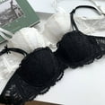 thumbnail image 5 of DuoJiaJ Lace Half Cup Thin Bra Bridal Bra Push Up Women’s Classic Lace Push Up Bra Push Up Bras Black, 5 of 5