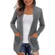 thumbnail image 1 of Puntoco moda mujer Casual manga larga sólido señoras bolsillo Tops abrigo suéter abrigo liquidación Puntoco Puntoco-5182, 1 of 4
