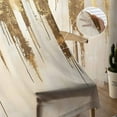 thumbnail image 5 of Abstract Gold Semi Sheer Curtains 84 Inch Length 2 Panels Set, Modern Brush Luxury Strokes Artwork Sheer Kitchen Curtain Privacy Voile Window Curtain for Living Room Bedroom Rod Pocket Drapes, 5 of 7