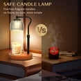 thumbnail image 5 of Candle Warmer Lamp with Timer Dimmer Adjustable Height for New Home Bedroom,Mothers Day Gifts,Vintage Home Decor for Scented Jar, Walnut, 5 of 6
