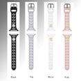 thumbnail image 7 of KOMI Dog Paw Watch Band Compatible with Apple Watch Band 38mm 40mm 44mm 42mm 45mm 41mm 49mm for Women, Slim Lace Silicone Hollow Out Wristbands for iwatch Series 9/8/7/6/5/4/3/2/1/SE Black with Charms, 7 of 7
