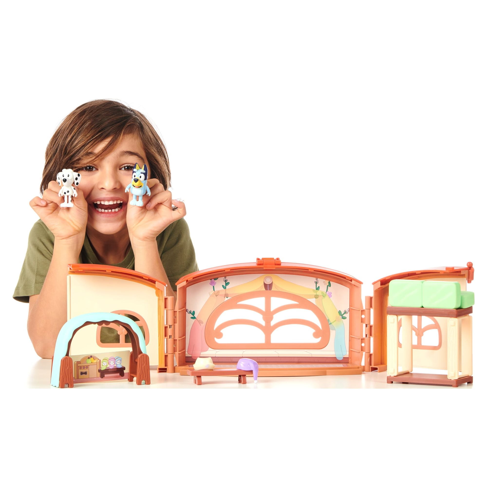 Bluey, School Friends Calypso's School, Chloe and Bluey 3 inch Figures & Playset, Preschool, Ages 3+
