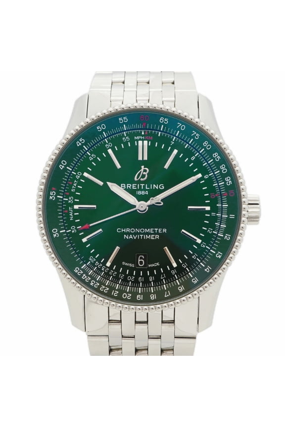 Pre-Owned Breitling Navitimer A17326 Green Dial Men's Watch