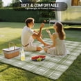 thumbnail image 4 of Sage Green Plaid Outdoor Rug for Patio/Deck/Porch, Non-Slip Large Area Rug 6 x 9 Ft, Modern Art Checkered Farmhouse Indoor Outdoor Rugs Washable Area Rugs, Reversible Camping Rug Carpet Runner, 4 of 8