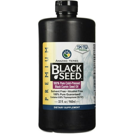 Amazing Herbs Premium Cold-Pressed Black Cumin Seed Oil, 32 (The Best Black Cumin Seed Oil)