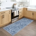 thumbnail image 3 of GLATTICE Runner Rug with Rubber Backing 2x5 Runner for hallways Super Soft Kitchen Runner Rug Non Slip Printed Faux Wool Floral Thin Carpet Runner for Entryway Laundry Room Bedroom, 3 of 8
